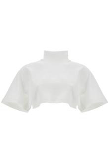 alaia high-neck jersey crop top