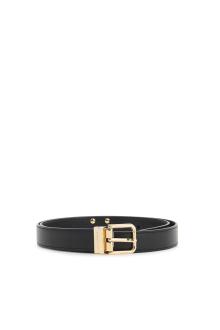 dolce &amp; gabbana smooth leather dg belt with 8