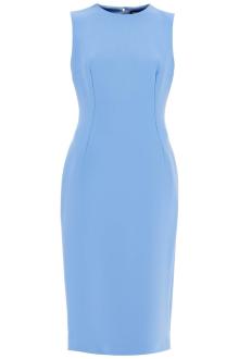 dolce &amp; gabbana wool crepe sheath midi dress with tube