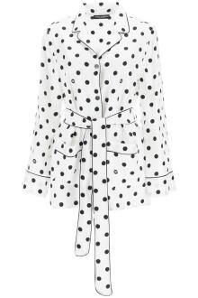 dolce &amp; gabbana silk polka dot pajama shirt