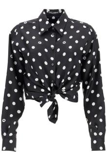 dolce &amp; gabbana silk polka dot print blouse