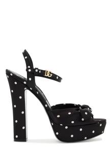 dolce &amp; gabbana &quot;keira polka dot satin platform sandals