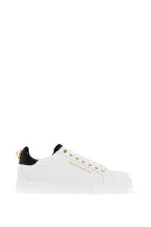 dolce &amp; gabbana portofino sneakers with pearl