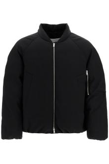 jil sander padded feather bomber jacket