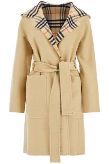 burberry reversible wool coat with lap