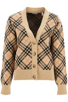 burberry ered cashmere boxy cardigan with