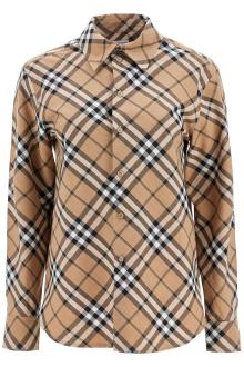 burberry ered wool blend shirt