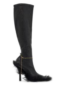 burberry slinky leather high legging boots