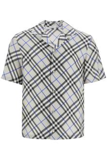 burberry ered silk short-sleeved shirt