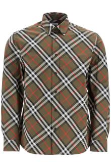 burberry ered cotton regular fit shirt