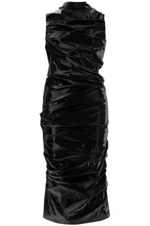 alexander mcqueen laminated jersey dress