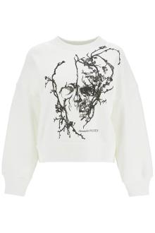 alexander mcqueen boxy cherry blossom skull sweat