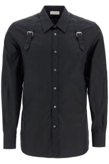 alexander mcqueen poplin harness shirt for men