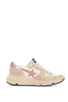 golden goose nylon and suede running sneakers with durable sole