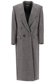 stella mccartney maxi tweed coat in