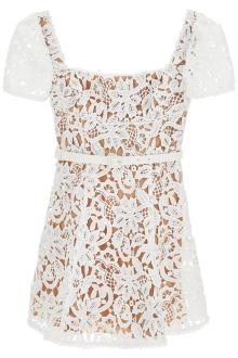 self portrait floral lace mini dress with eight