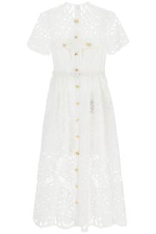 self portrait midi lace dress in seven