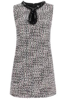 self portrait tweed bouclã mini dress with