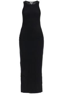 ganni &#039;ribbed jersey midi dress with nine