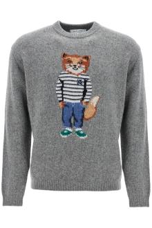 maison kitsune sweater in wool