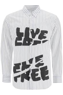 comme des garcons shirt &#039;live free printed shirt&#039;