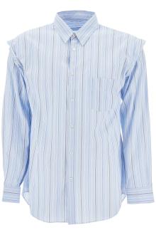 comme des garcons shirt striped shirt with pocket