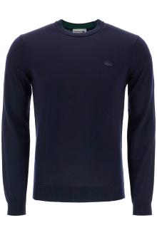 lacoste wool crewneck pullover