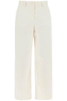 weekend max mara stretch cotton cropped pants