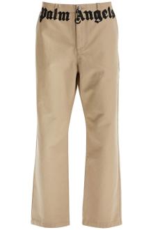 palm angels chino pants with logo branding