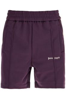 palm angels &quot;contrast band track bermuda shorts with