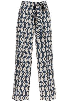 &#039;s max mara timeb cropped pants in printed silk