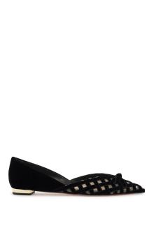 aquazzura romantic ballet flats made of