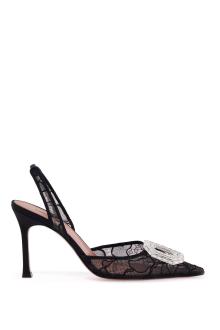 amina muaddi camelia lace slingback pumps