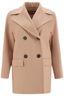 max mara studio short double-breasted cashmere coat