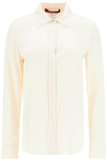 max mara studio &#039;satin &#039;baden&#039; silk shirt