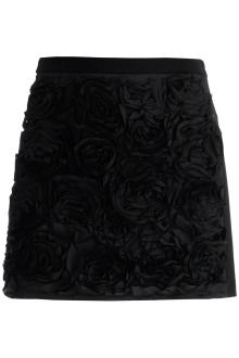 max mara studio mini skirt with three-dimensional rose details &#039;