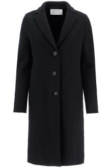 harris wharf london single-breasted wool coat in boiled