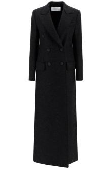 harris wharf london double-breasted pressed wool coat