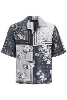 amiri bowling shirt with bandana