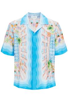 casablanca short-sleeved silk shirt