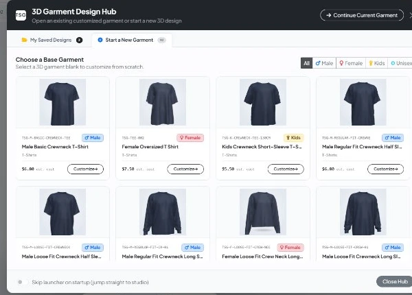 3D Garment Design Hub & Catalog